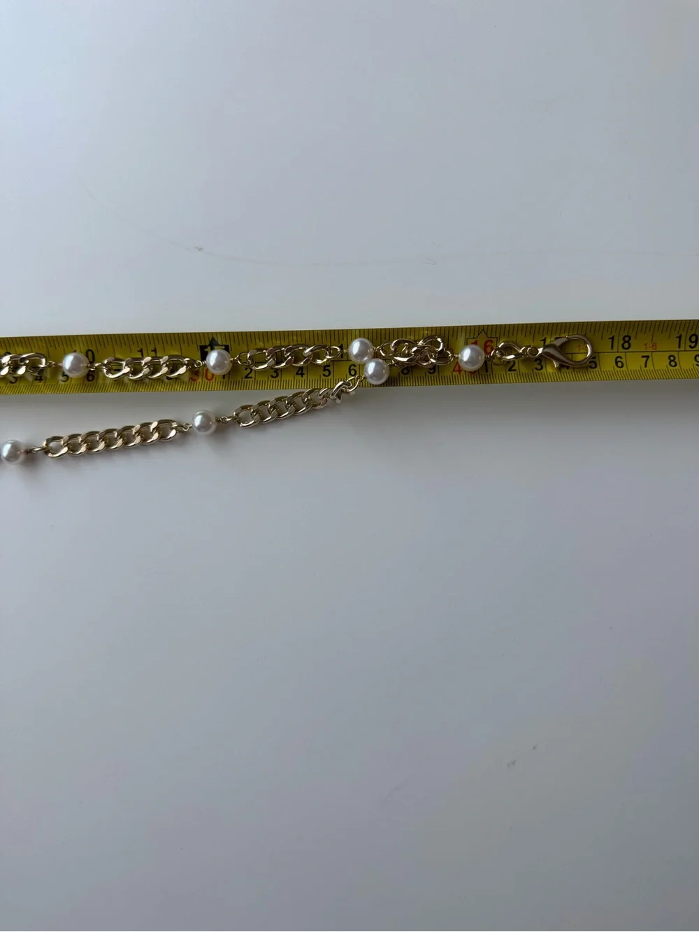 Karl Lagerfeld Gold Tone Pearl Multi Chain Bag Charm Tassel Accessory